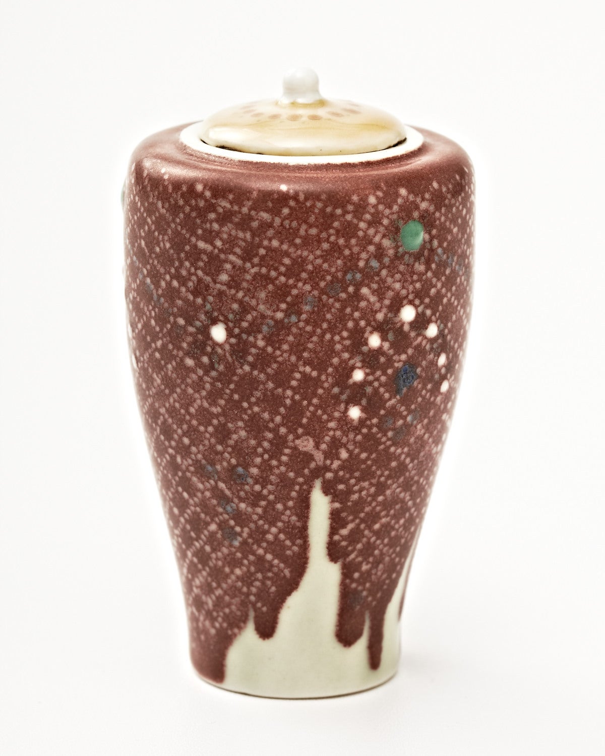 French 20th Century Art Deco Vase Couvert by Taxile Doat For Sale
