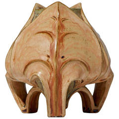 20th Century Leafy Alien Pod Stoneware Vase by Sèvres 9