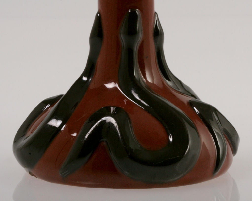 20th Century Art Nouveau Vase by Michael Andersen for Carl Wilhelm Kjaer In Excellent Condition For Sale In New York, NY
