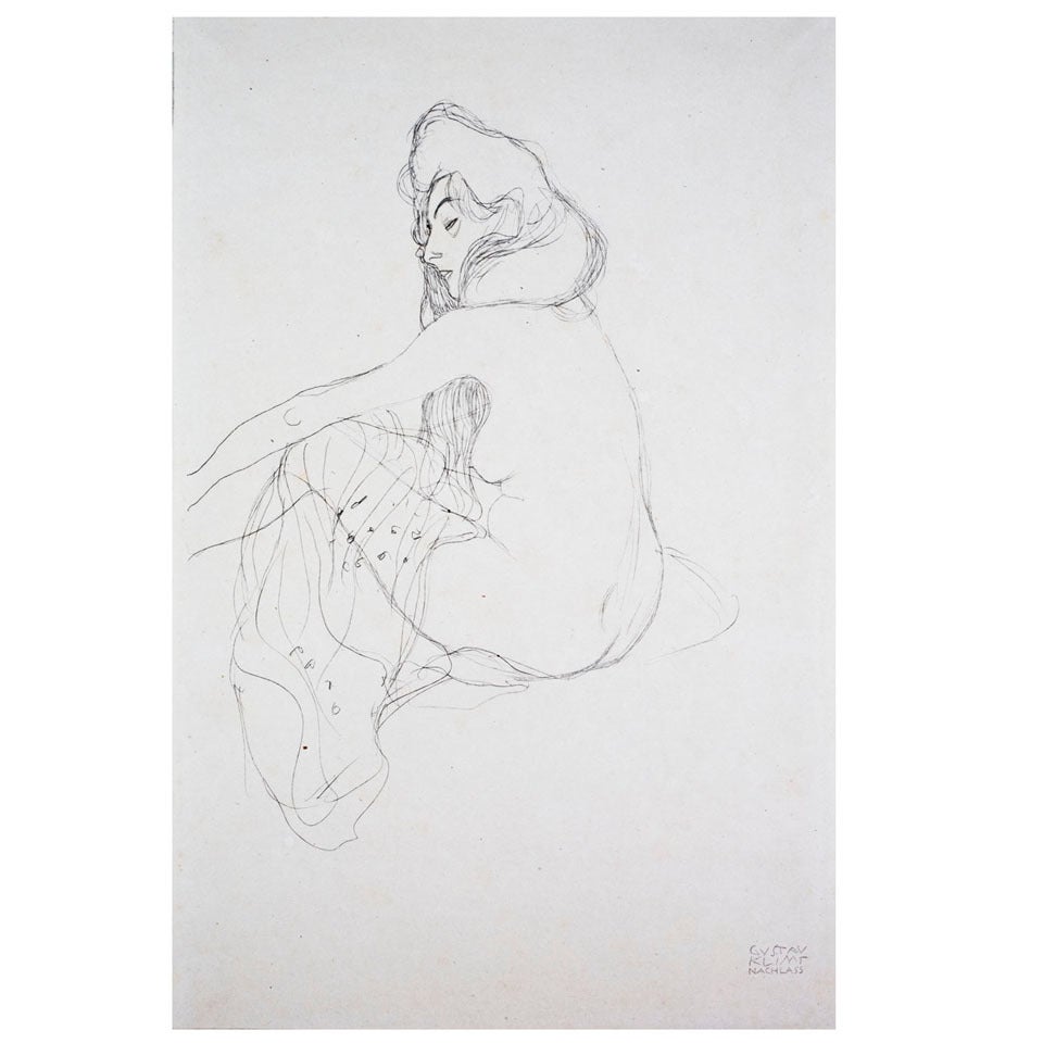 "Seated Woman", from the Portfolio Fünfundzwanzig after Gustav Klimt For Sale