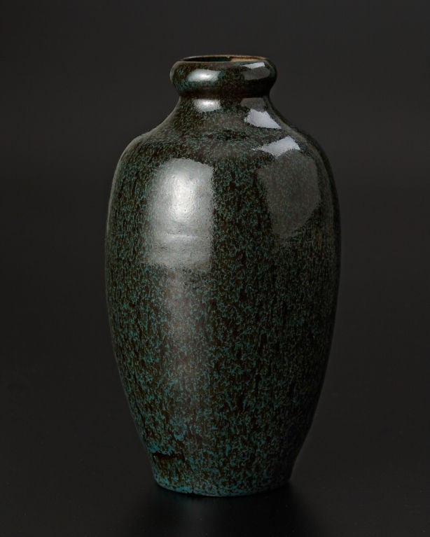 Art Nouveau 19th Century Japonist Vase by Auguste Delaherche For Sale
