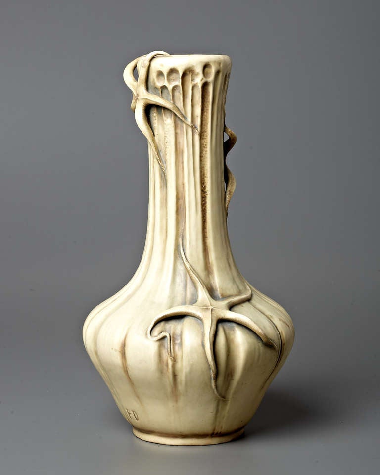 Art Nouveau Brittle Starfish Vase By Paul Daschel for Amphora Werke Reissner