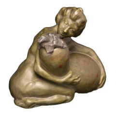 Woman Holding Gourd Inkwell by Francois-Rupert Carabin