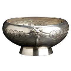 Metal Norwegian Viking Revival Bowl by J. Tostrup
