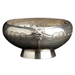 Metal Norwegian Viking  Revival Bowl by J. Tostrup