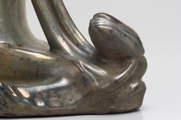 Earthenware Metallic Monumental Vase by Louis Majorelle For Sale