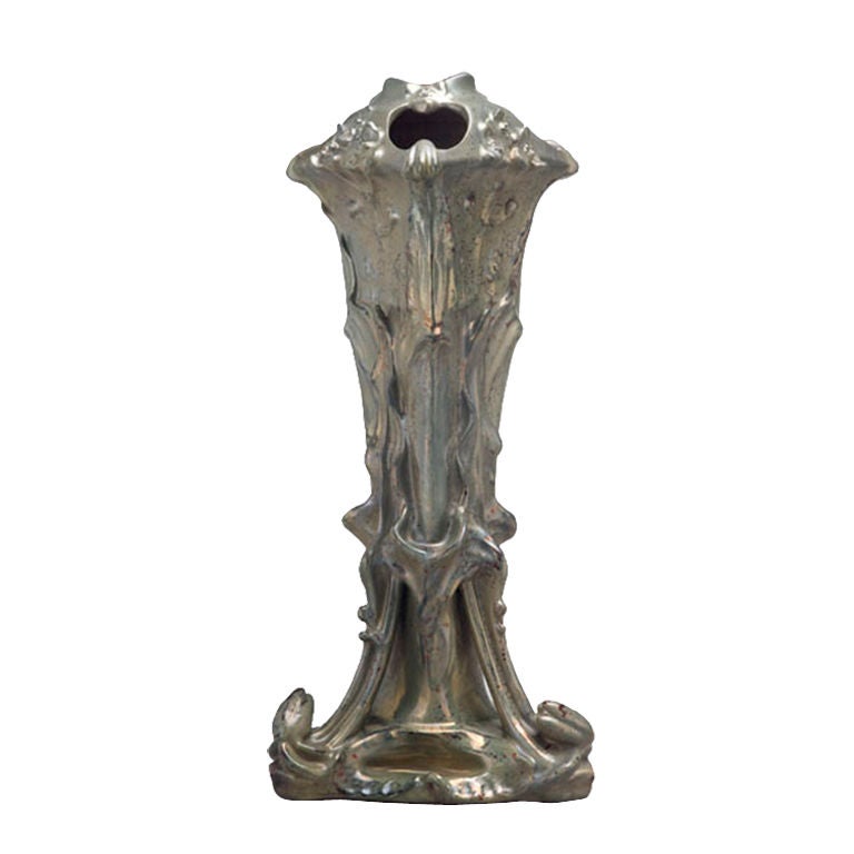 Metallic Monumental Vase by Louis Majorelle For Sale