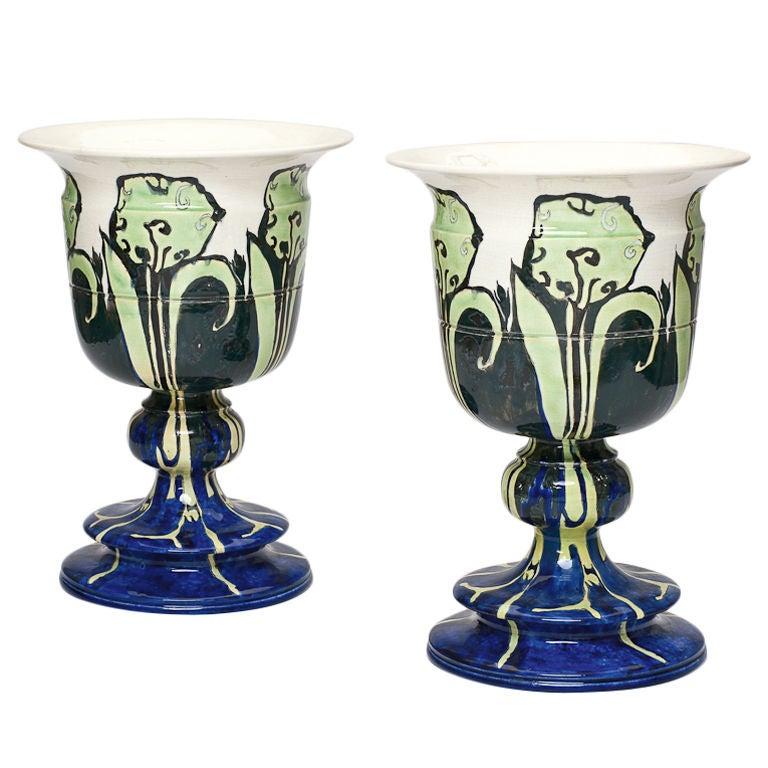 Pair of Footed Cachepots by T.A.C. Colenbrander