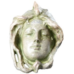 Art Nouveau Womans Face Wall Mask by Amphora 