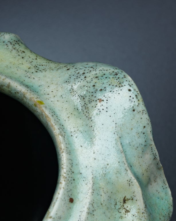 Art Nouveau Whiplash Stoneware Vase by Hector Guimard In Excellent Condition For Sale In New York, NY