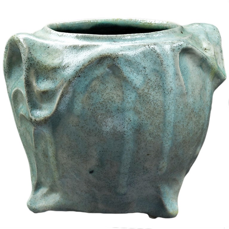 Art Nouveau Whiplash Stoneware Vase by Hector Guimard For Sale
