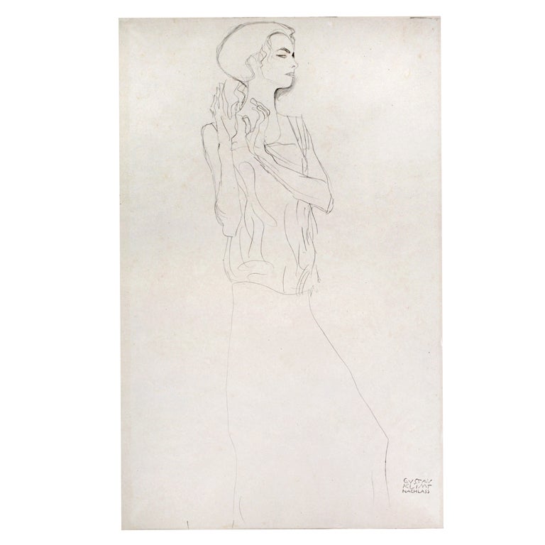 After Gustav Klimt, "Study for a Frieze", from the Portfolio Fünfundzwanzig For Sale