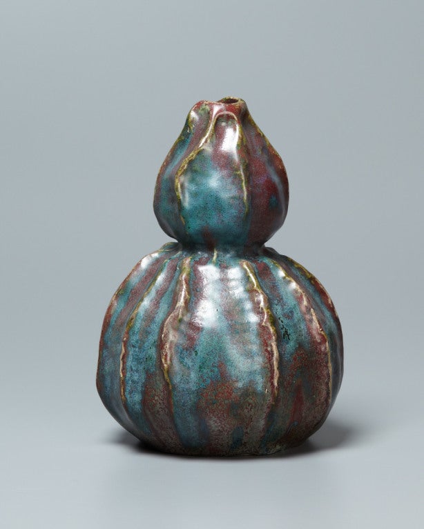 19th Century Art Nouveau Gourd Vase by Pierre-Adrien Dalpayrat In Excellent Condition For Sale In New York, NY