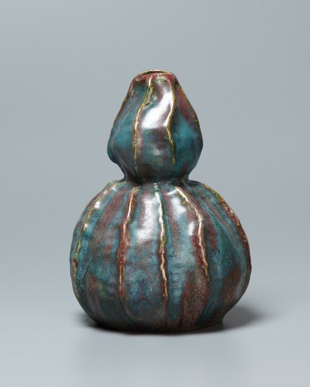 Stoneware 19th Century Art Nouveau Gourd Vase by Pierre-Adrien Dalpayrat For Sale