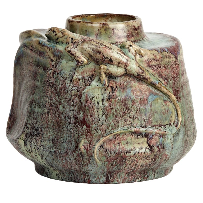 19th Century Salamander Vase by Pierre-Adrien Dalpayrat For Sale
