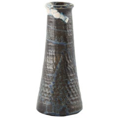 Antique 19 th C. Japonist Sake Bottle  Vase By Jean Carriès