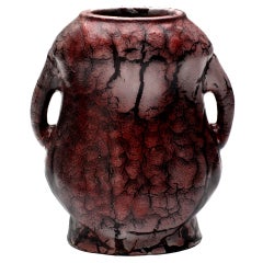 Antique 19th C. Japonist Sand de Boeuf Vase by Ernest Chaplet