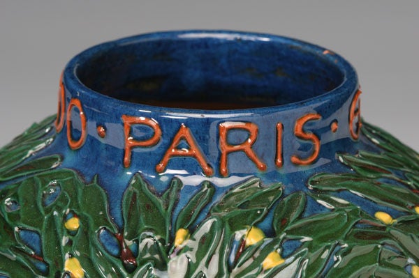 Zitronenbäumenvase von Max Laeuger, Paris, 1900 (Deutsch)