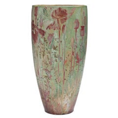 Iridescent Poppies Vase by Keller et Guérin