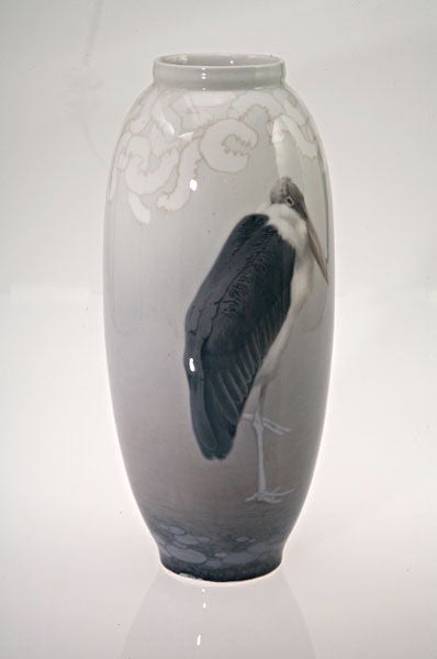 Art Nouveau Marabou Stork Vase by Royal Copenhagen