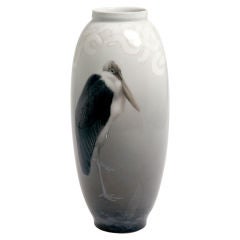 Marabou Stork Vase by Royal Copenhagen