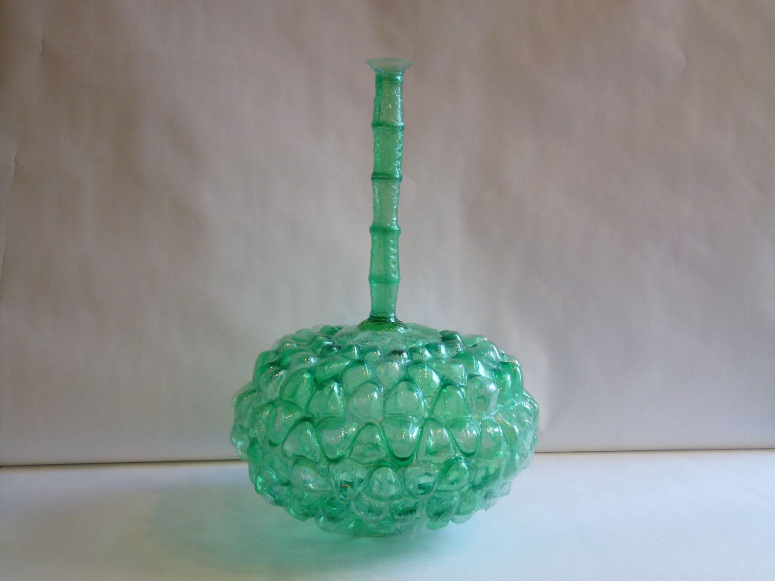 Shari Mendelson Green Bumpy Vessel with Long Neck, USA 2013