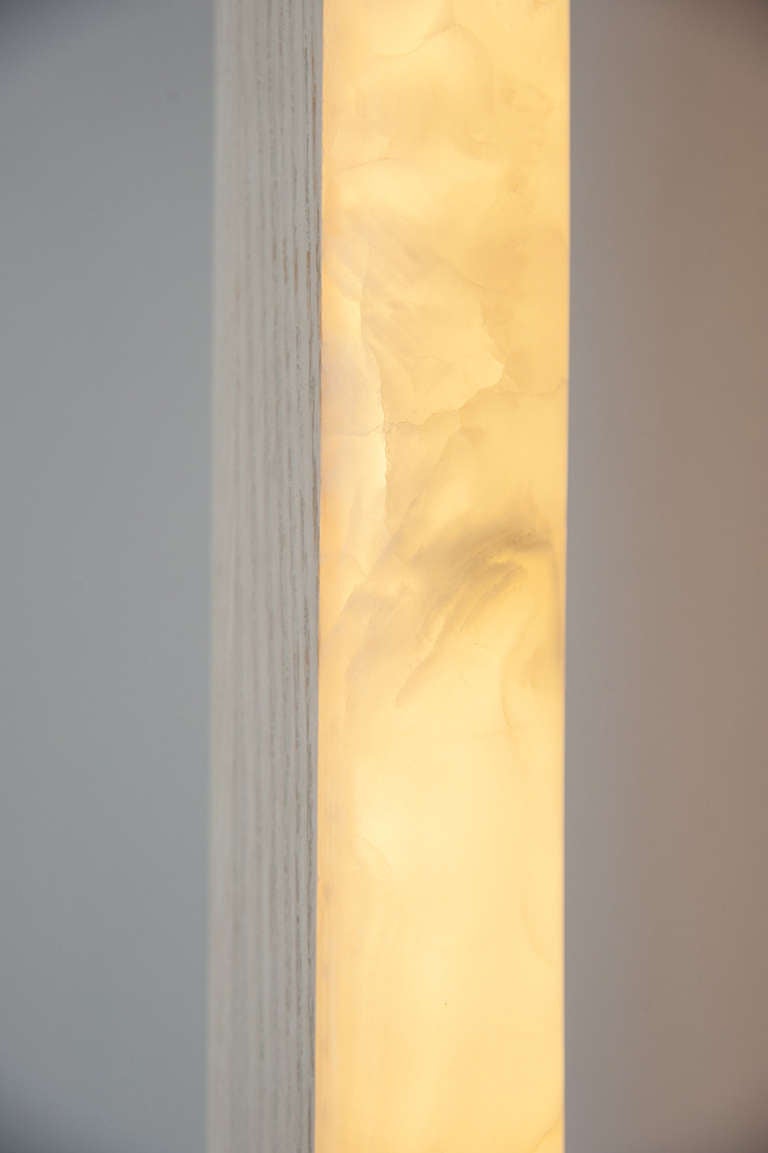 Markus Haase Hand Sculpted Bleached Ash and Onyx Sconce, circa 2014 2