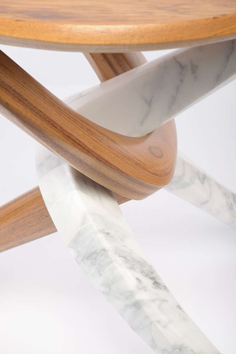 XXIe siècle et contemporain Markus Haase the Crossover Table en teck, États-Unis, 2014 en vente
