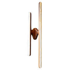 Markus Haase Hand-Sculpted Black Walnut and Onyx Sconce, 2014 8