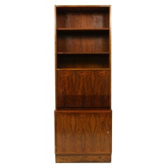 Rosewood Bookcase Desk Cupboard by Poul Hundevad