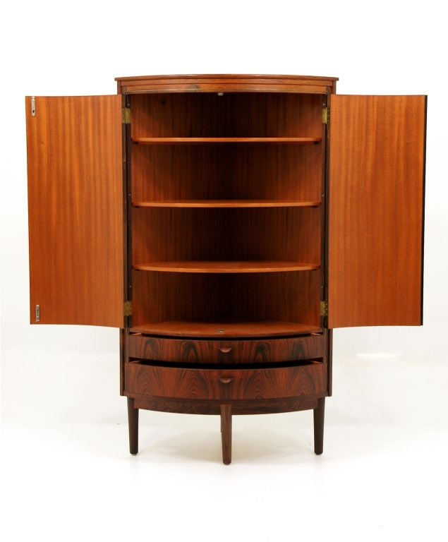 Mid-20th Century Danish Modern Rosewood Corner Cabinet
