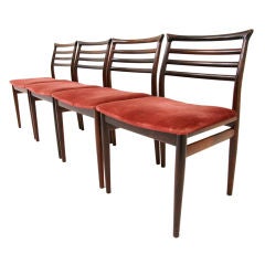Stunning Danish Rosewood Dining Chairs Set 4