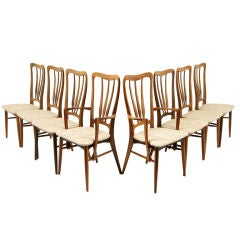 Set 8 Rosewood Danish Dining Chairs by Niels Kofoed for Hornslet