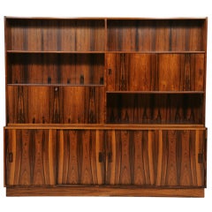 Rosewood Large Office Bookcase Cabinet