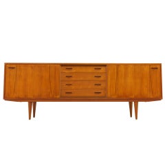 Vintage Low Teak Danish Modern Sideboard