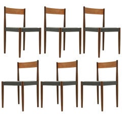 Hans Olsen Set 6 Teak Dining Chairs by Frem Rojle