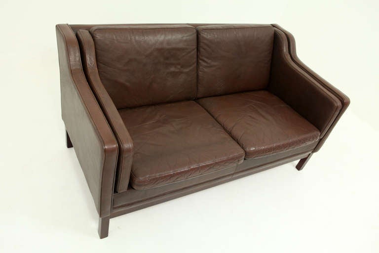 2 Seat Leather Sofa Loveseat 4
