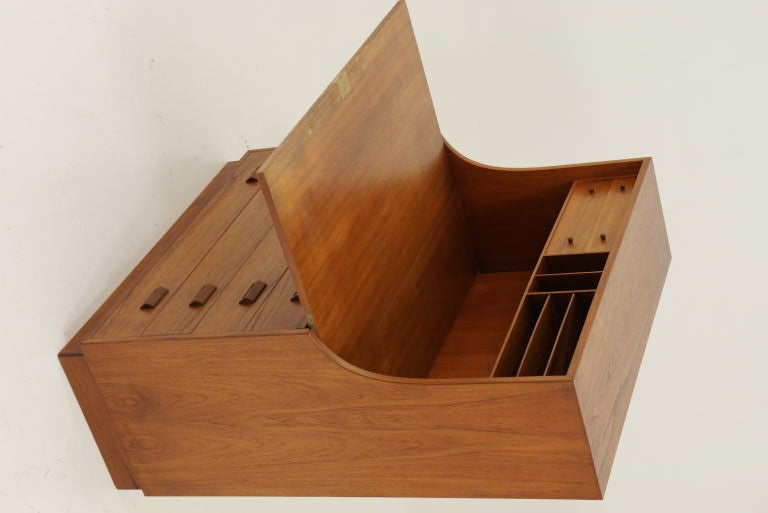 Borge Mogensen Teak Drop Front Secretary Desk Bureau 2