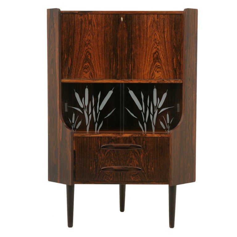 Gorgeous Rosewood Corner Cabinet