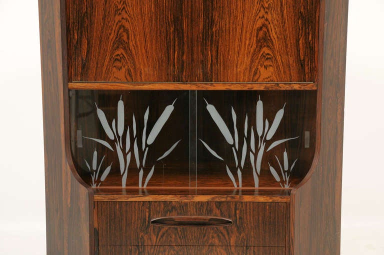Danish Gorgeous Rosewood Corner Cabinet