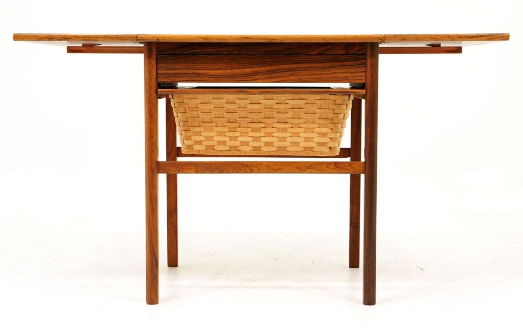 Danish Modern Rosewood Sewing Table 1