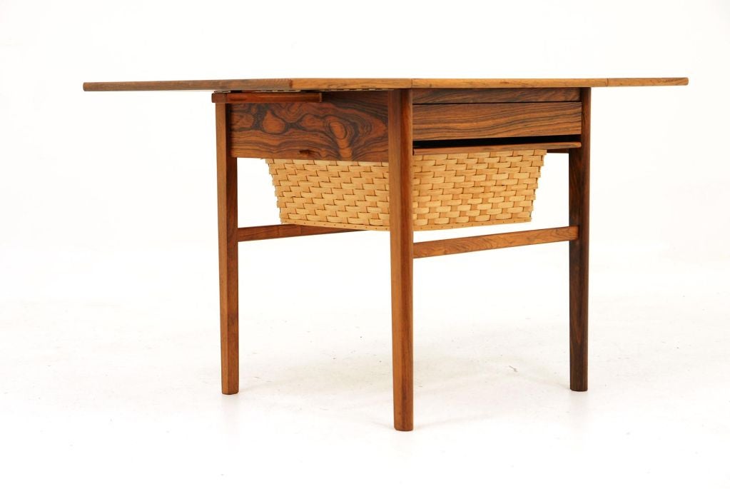 Danish Modern Rosewood Sewing Table 2