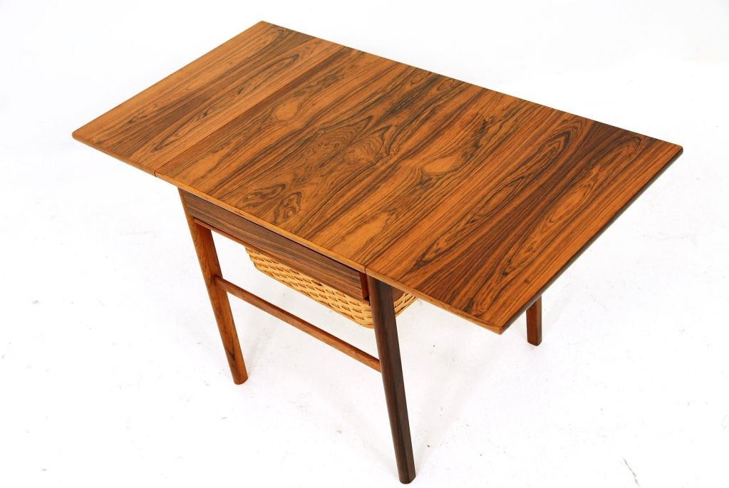 Danish Modern Rosewood Sewing Table 4