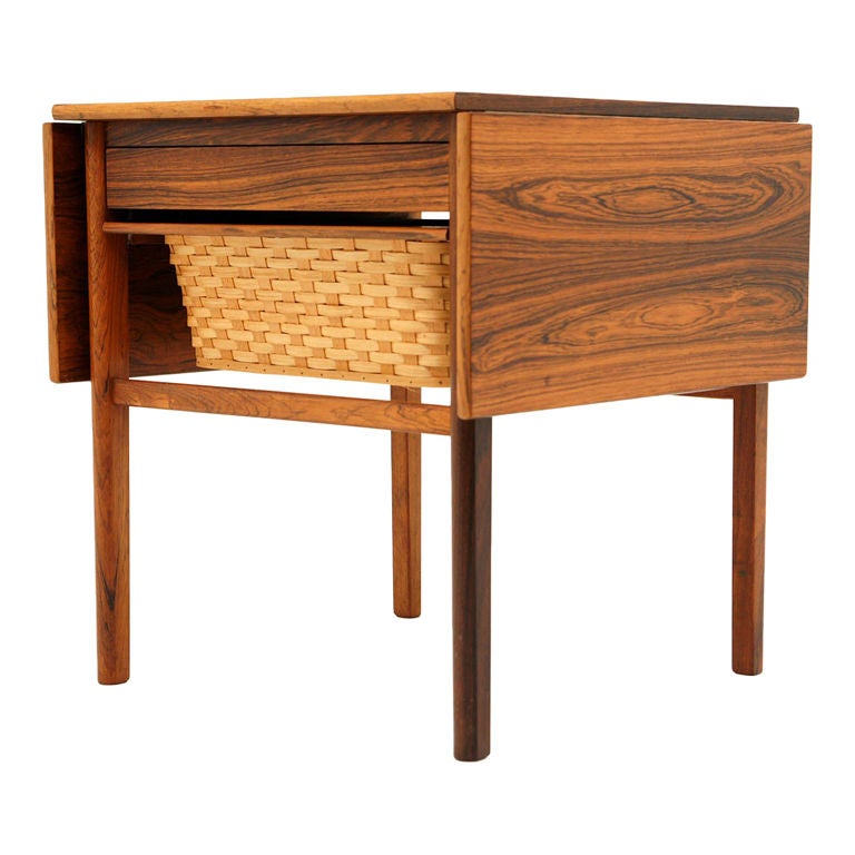 Danish Modern Rosewood Sewing Table