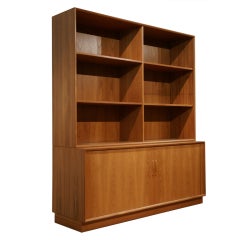 Vintage Danish Tambour Teak Cabinet by Arne Vodder for Sibast