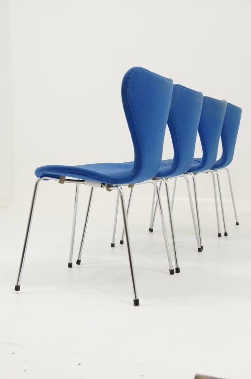 Mid-20th Century Set 4 Arne Jacobsen 3107 Series 7 Chairs For Sale