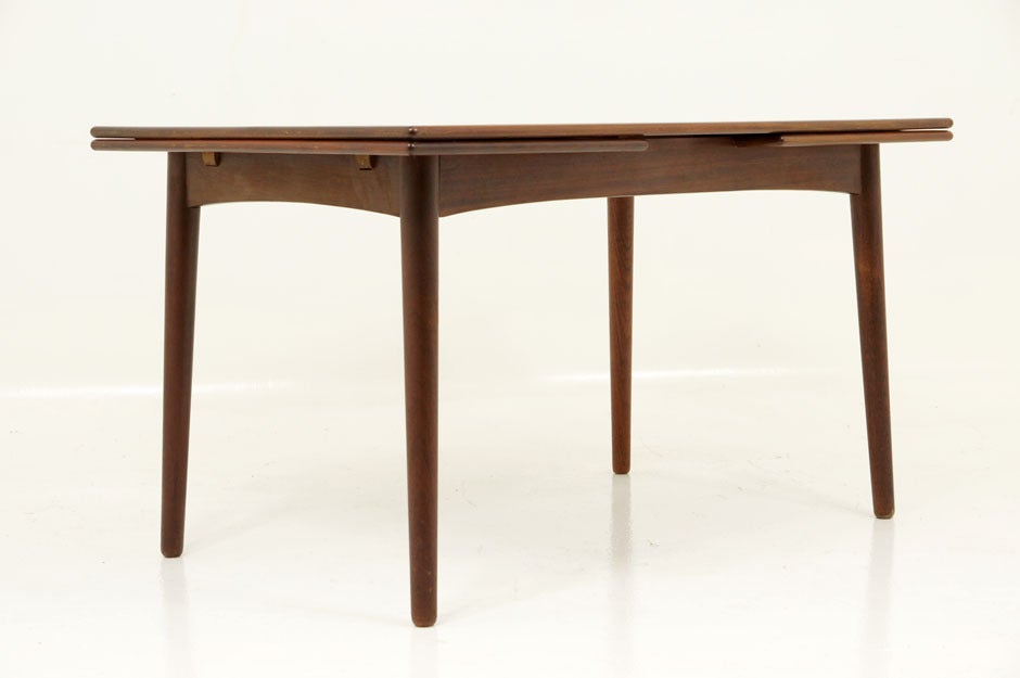 Danish Modern Teak Draw Leaf Dining Table