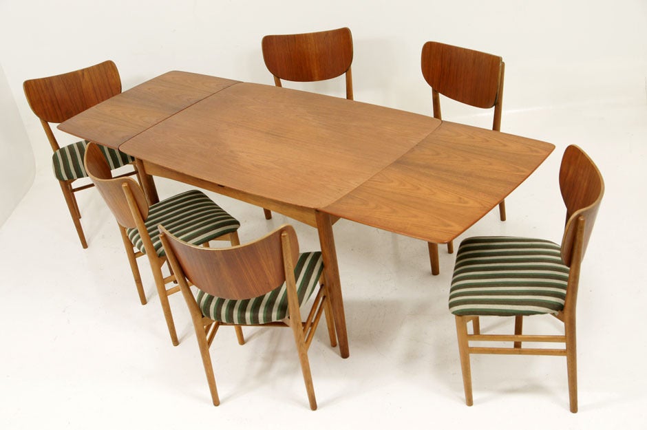 Teak & Oak Dining Set by Nils & Eva Koppel 6