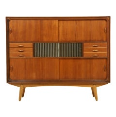 Teak Tall Sideboard Cupboard Danish