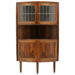 Danish Modern Rosewood Corner Cabinet Danish Modern Rosewood Corner Cabinet